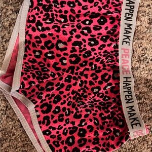 Justice Pink Leopard Print Shorts